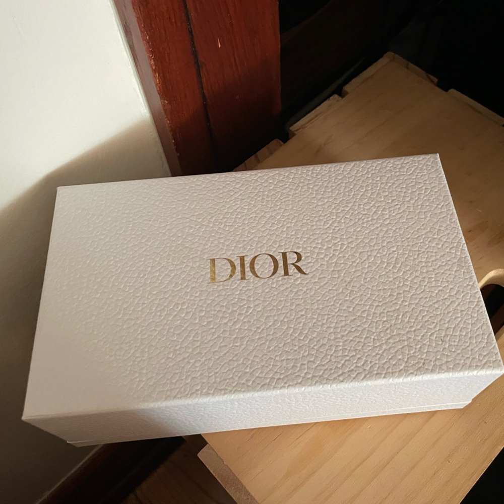 Dior Textured White Box with Gold Logo
